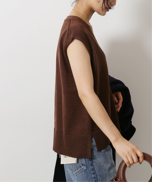 journal standard L'essage（ジャーナルスタンダードレサージュ）の「ラメ ウールベスト◆（ベスト・レディース・グレー/ブラウン/ブルー・フリー）」の10枚目の写真