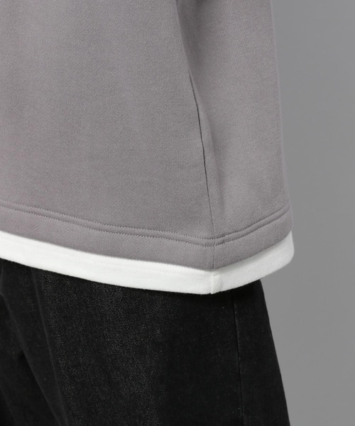 LAKOLE(ラコレ)の「裏起毛レイヤードプルオーバー / 239227(スウェット・メンズ・スモーク/オリーブ/グレー/ピンク/サックスブルー・X-LARGE/MEDIUM/LARGE)」の20枚目の写真