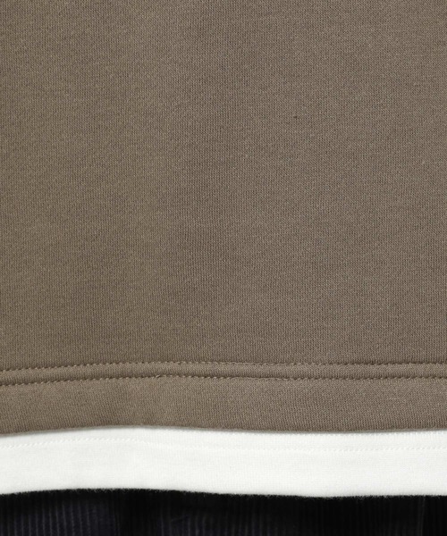 LAKOLE(ラコレ)の「裏起毛レイヤードプルオーバー / 239227(スウェット・メンズ・スモーク/オリーブ/グレー/ピンク/サックスブルー・X-LARGE/MEDIUM/LARGE)」の7枚目の写真