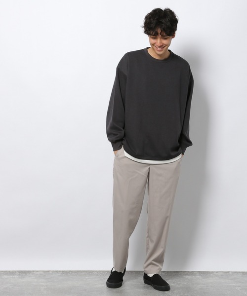 LAKOLE(ラコレ)の「裏起毛レイヤードプルオーバー / 239227(スウェット・メンズ・スモーク/オリーブ/グレー/ピンク/サックスブルー・X-LARGE/MEDIUM/LARGE)」の8枚目の写真