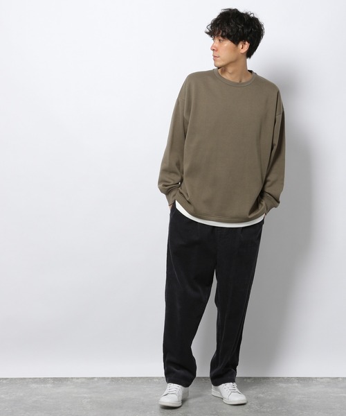 LAKOLE(ラコレ)の「裏起毛レイヤードプルオーバー / 239227(スウェット・メンズ・スモーク/オリーブ/グレー/ピンク/サックスブルー・X-LARGE/MEDIUM/LARGE)」の15枚目の写真