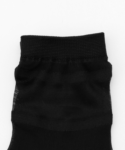 Demi-Luxe BEAMS（デミルクス ビームス）の「Piedi Nudi / シースルー ボーダーソックス（ソックス/靴下・レディース・ホワイト/ブラック/イエロー・ONE SIZE）」の17枚目の写真