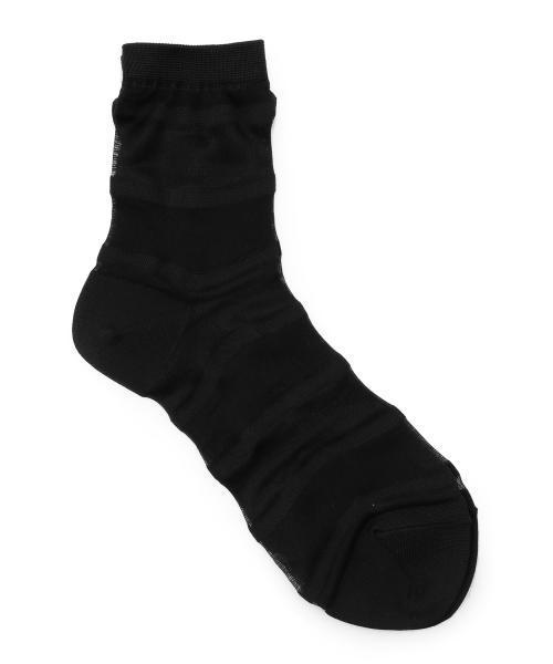 Demi-Luxe BEAMS（デミルクス ビームス）の「Piedi Nudi / シースルー ボーダーソックス（ソックス/靴下・レディース・ホワイト/ブラック/イエロー・ONE SIZE）」の7枚目の写真