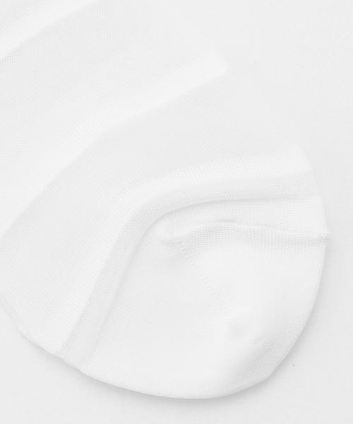 Demi-Luxe BEAMS（デミルクス ビームス）の「Piedi Nudi / シースルー ボーダーソックス（ソックス/靴下・レディース・ホワイト/ブラック/イエロー・ONE SIZE）」の12枚目の写真