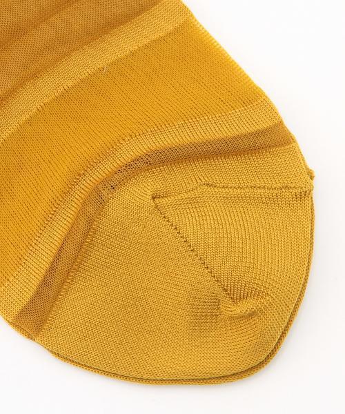 Demi-Luxe BEAMS（デミルクス ビームス）の「Piedi Nudi / シースルー ボーダーソックス（ソックス/靴下・レディース・ホワイト/ブラック/イエロー・ONE SIZE）」の20枚目の写真