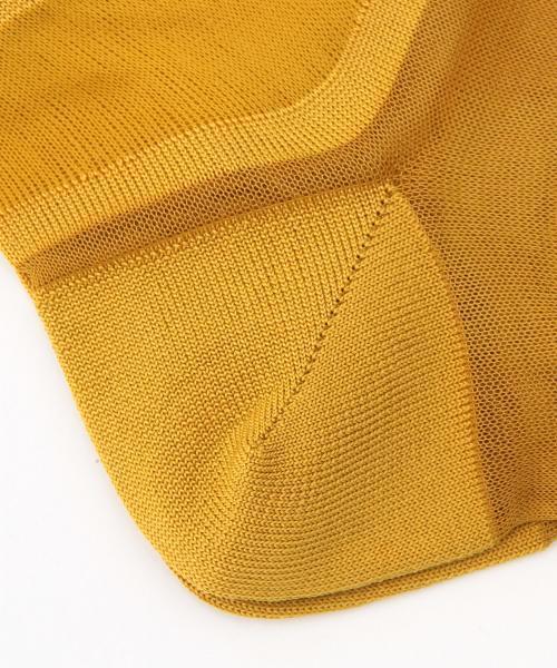Demi-Luxe BEAMS（デミルクス ビームス）の「Piedi Nudi / シースルー ボーダーソックス（ソックス/靴下・レディース・ホワイト/ブラック/イエロー・ONE SIZE）」の21枚目の写真
