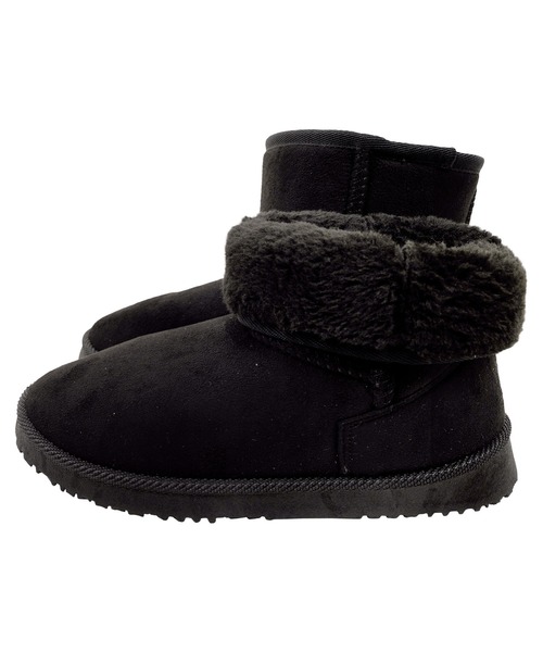 KOBE LETTUCE（コウベレタス）の「ショート丈ムートンブーツ（ブーツ・レディース・ブラック/チャコールグレー/ダークブラウン/グレー系/ブラック系/ブラック系その他3/キャメル/ブラック系1/ブラック系2/チャコール/ブラウン系・M/LL/L/S）」の12枚目の写真