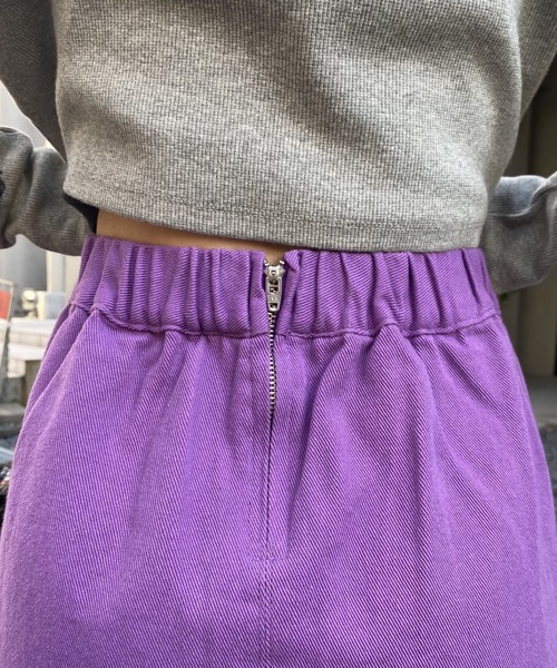 WHO'S WHO gallery（フーズフーギャラリー）の「PTNツイルミニスカート（スカート・レディース・ブラック/パープル・FREE）」の7枚目の写真