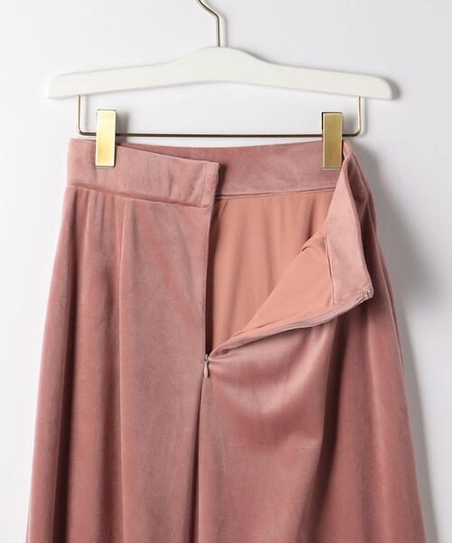 closet story(クローゼットストーリー)の「<closet story(クローゼットストーリー)>カットパイル フレア ロングスカート(スカート・レディース・ライトグレー/ピンク・FREE)」の14枚目の写真
