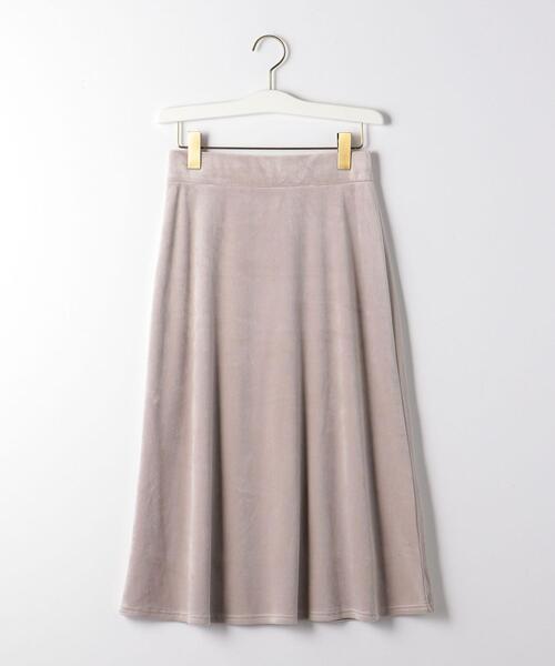 closet story(クローゼットストーリー)の「<closet story(クローゼットストーリー)>カットパイル フレア ロングスカート(スカート・レディース・ライトグレー/ピンク・FREE)」の17枚目の写真