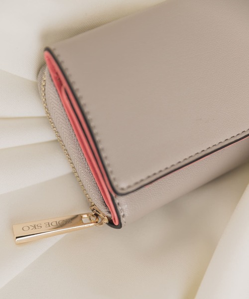 RODE SKO（ロデスコ）の「三つ折りミニ財布（財布・レディース・ベージュ/グレー/イエロー系その他・ONE）」の2枚目の写真