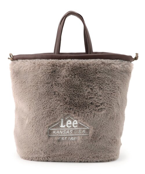 DRESKIP（ドレスキップ）の「◆【Lee別注】フェイクファー巾着トート（トートバッグ・レディース・アイボリー/ダークグレー/ブラウン系その他/グリーン系その他5・00）」の10枚目の写真