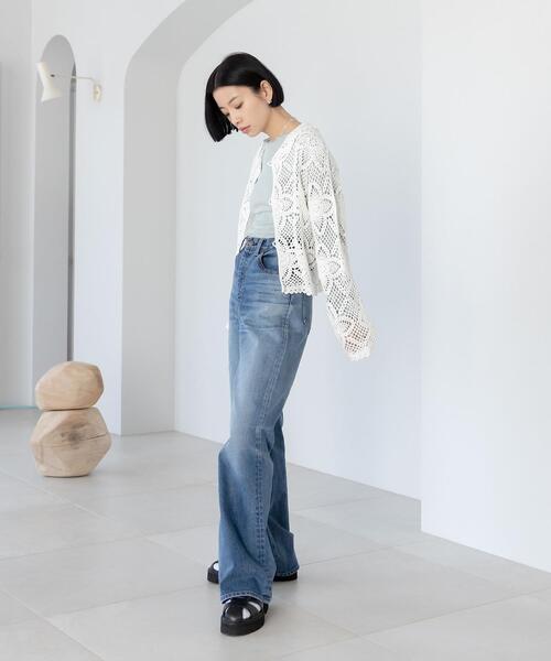 CITEN（シテン）の「＜CITEN（シテン）＞CITEN FLARE JEANS by YF ジーンズ デニムパンツ（デニムパンツ・レディース・ネイビー/コバルトブルー・M/S）」の5枚目の写真