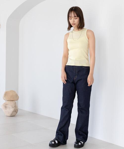 CITEN（シテン）の「＜CITEN（シテン）＞CITEN FLARE JEANS by YF ジーンズ デニムパンツ（デニムパンツ・レディース・ネイビー/コバルトブルー・M/S）」の10枚目の写真