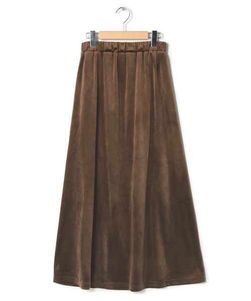 w closet（ダブルクローゼット）の「マットベロアマキシスカート（スカート・レディース・ブラック/ブラウン/グリーン系その他・FREE）」の5枚目の写真
