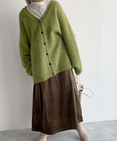 w closet（ダブルクローゼット）の「マットベロアマキシスカート（スカート・レディース・ブラック/ブラウン/グリーン系その他・FREE）」の14枚目の写真