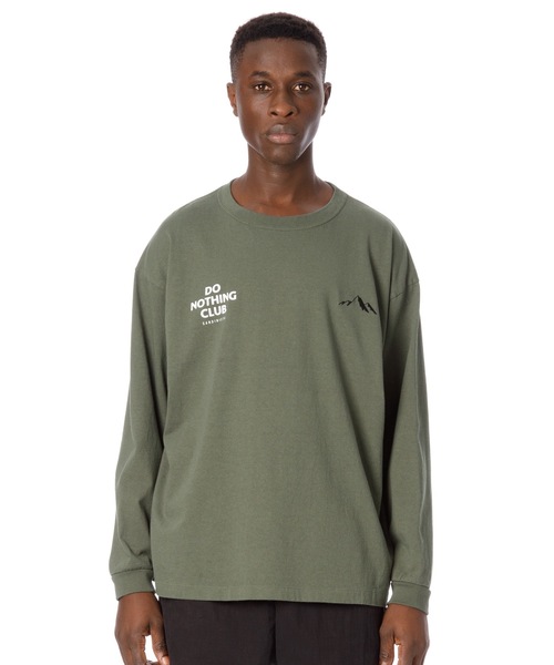Sandinista（サンディニスタ）の「D.N.C. L-S Tee / キャンプグラフィック長袖Tシャツ（Tシャツ/カットソー・メンズ・ホワイト/ブラック/レッド/オリーブ・SMALL/MEDIUM/LARGE）」の4枚目の写真