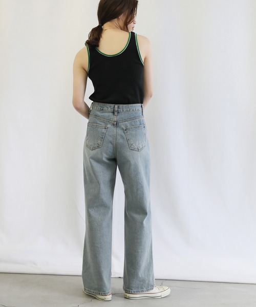 select MOCA（セレクトモカ）の「ラインリブタンクトップ（タンクトップ・レディース・ブラック/イエロー/グリーン/アイボリー/テラコッタ・FREE）」の11枚目の写真