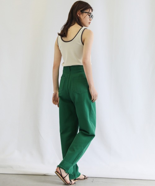 select MOCA（セレクトモカ）の「ラインリブタンクトップ（タンクトップ・レディース・ブラック/イエロー/グリーン/アイボリー/テラコッタ・FREE）」の14枚目の写真