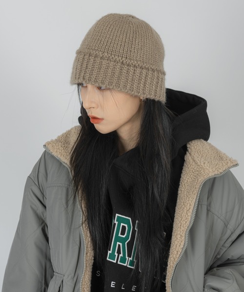 FOLLOWIN（フォロウィン）の「ポイントラインニットバケットハット（ハット・レディース・ブラック/ベージュ/ブラウン/グレー/ブルー・ONE SIZE）」の13枚目の写真