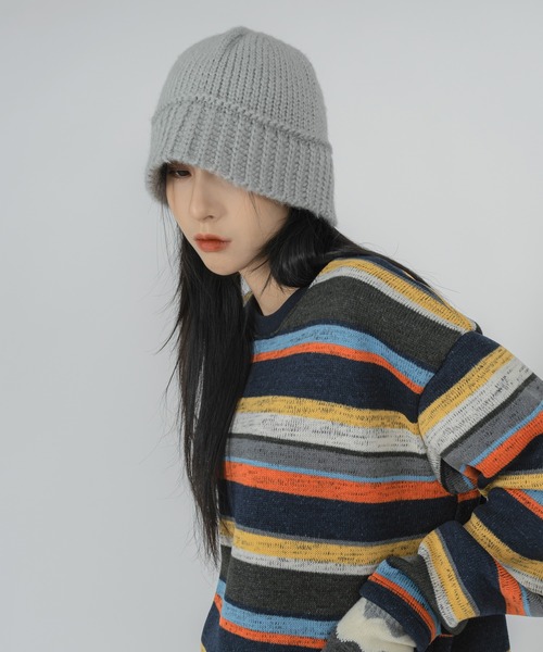 FOLLOWIN（フォロウィン）の「ポイントラインニットバケットハット（ハット・レディース・ブラック/ベージュ/ブラウン/グレー/ブルー・ONE SIZE）」の16枚目の写真