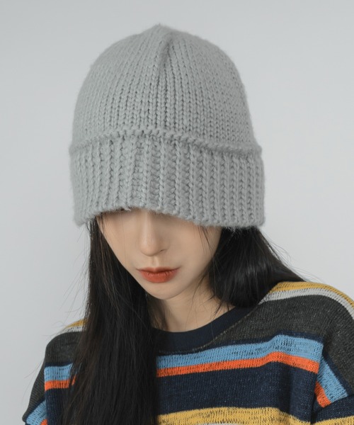 FOLLOWIN（フォロウィン）の「ポイントラインニットバケットハット（ハット・レディース・ブラック/ベージュ/ブラウン/グレー/ブルー・ONE SIZE）」の17枚目の写真