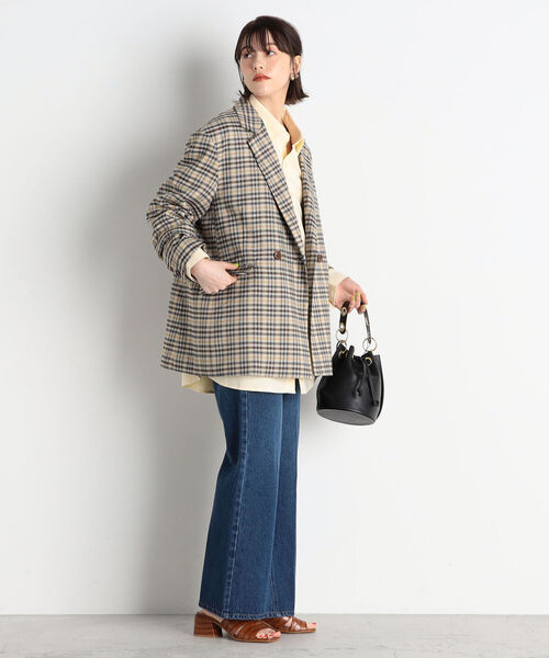 fredy emue(フレディエミュ)の「チェックBIGシルエットジャケット(テーラードジャケット・レディース・ブラック系その他/グリーン系その他・38)」の10枚目の写真