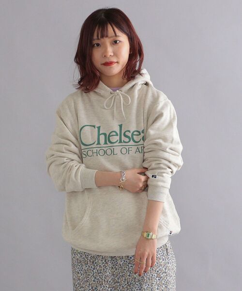 Russell Athletic(ラッセルアスレティック)の「【WEB限定/SHIPS別注】RUSSELL ATHLETIC: ビッグシルエット スクール ロゴ プリント パーカー (トレーナー)(パーカー・メンズ・ライトグレー/ライトブルー/オフホワイト・SMALL/MEDIUM/LARGE/X-LARGE)」の16枚目の写真