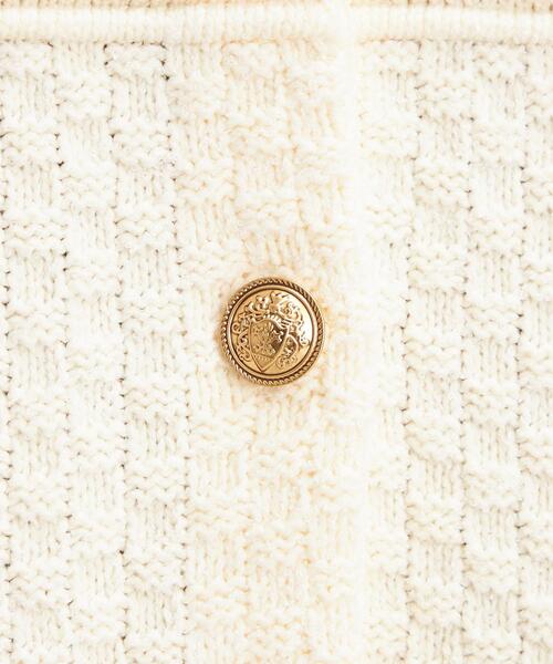 green label relaxing（グリーンレーベルリラクシング）の「リンクスニット ジャケット（カーディガン/ボレロ・レディース・ネイビー/オフホワイト・FREE）」の19枚目の写真