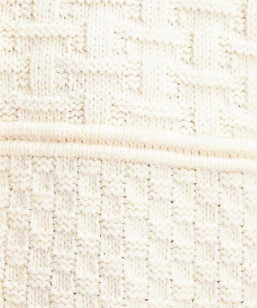 green label relaxing（グリーンレーベルリラクシング）の「リンクスニット ジャケット（カーディガン/ボレロ・レディース・ネイビー/オフホワイト・FREE）」の11枚目の写真