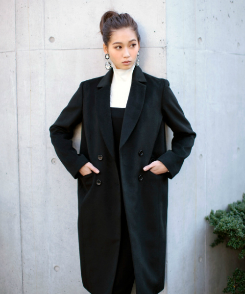 SLY（スライ）の「ロングダブルテーラーCOAT（その他アウター・レディース・トップグレー/ネイビー/ブラック・2/1）」の2枚目の写真