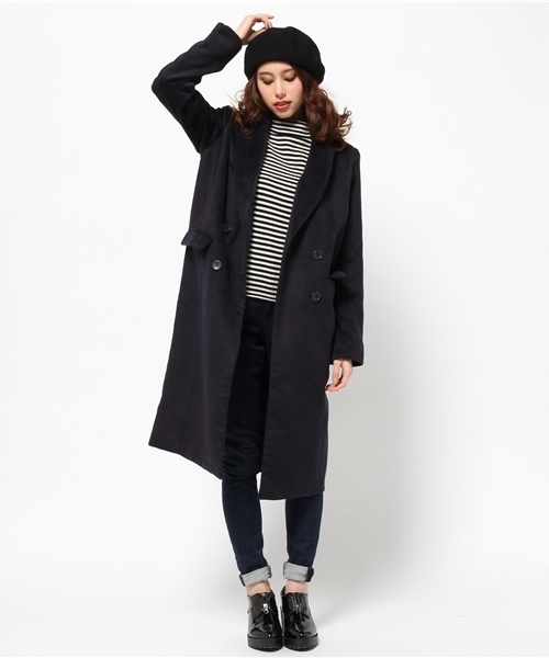 SLY（スライ）の「ロングダブルテーラーCOAT（その他アウター・レディース・トップグレー/ネイビー/ブラック・2/1）」の13枚目の写真