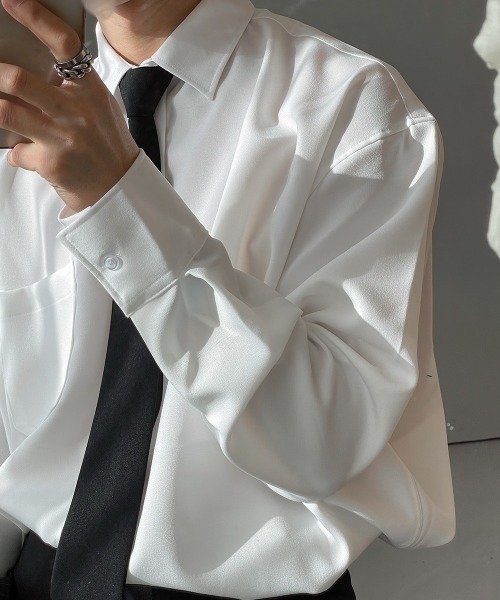 ASCLO（エジュクロ）の「ASCLO Awesome Daily Over Shirt（シャツ/ブラウス・メンズ・ホワイト/ブラック/ベージュ/グレー/ミント/スカイブルー・FREE）」の10枚目の写真