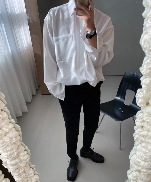 ASCLO（エジュクロ）の「ASCLO Awesome Daily Over Shirt（シャツ/ブラウス・メンズ・ホワイト/ブラック/ベージュ/グレー/ミント/スカイブルー・FREE）」の19枚目の写真