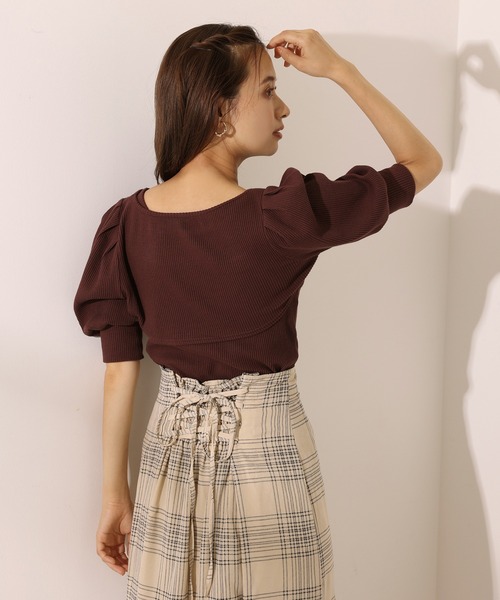 one after another NICE CLAUP(ワンアフターアナザーナイスクラップ)の「【M,Lサイズ展開あり】上品に揺れる。バックレースアップマーメイドスカート(スカート・レディース・その他1/ブラウン・MEDIUM/LARGE)」の17枚目の写真