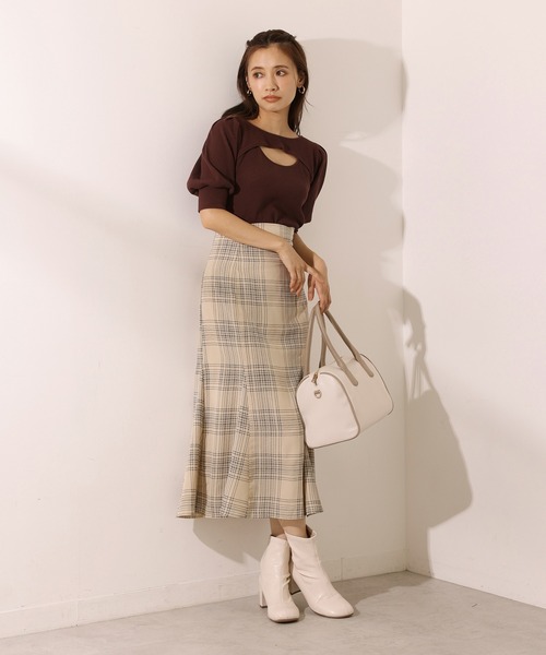 one after another NICE CLAUP(ワンアフターアナザーナイスクラップ)の「【M,Lサイズ展開あり】上品に揺れる。バックレースアップマーメイドスカート(スカート・レディース・その他1/ブラウン・MEDIUM/LARGE)」の19枚目の写真