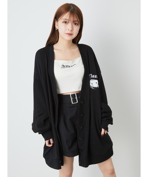 Jamie エーエヌケー(ジェイミーエーエヌケー)の「バックプリントカーデ(Tシャツ/カットソー・レディース・A/ブラック・M)」の1枚目の写真