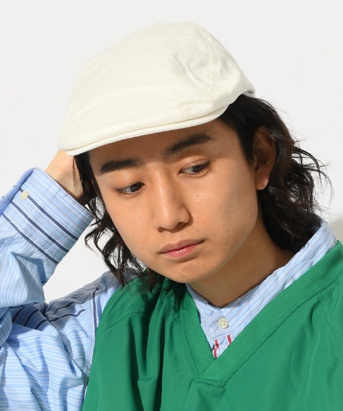 SPINNS（スピンズ）の「TWL素材 カラーハンチング（ハンチング/ベレー帽・メンズ・ブラック/ブラウン/グリーン/ホワイト・ONESIZE）」の5枚目の写真