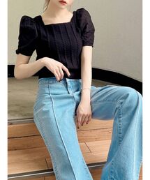 RESEXXY | マテリアルミックスショートニット(ニット/セーター)