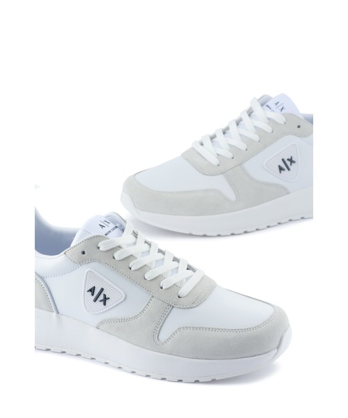 ARMANI EXCHANGE(アルマーニエクスチェンジ)の「【A|X アルマーニ エクスチェンジ】A|Xロゴパッチ レースアップスニーカー(スニーカー・メンズ・ホワイト系その他/ブラック・7.5/7/9/6/10/8/8.5/6.5/5.5/9.5)」の9枚目の写真