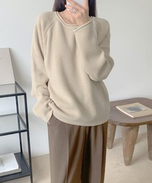 ゆったりカラーニット・セーター