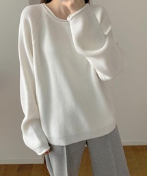 ゆったりカラーニット・セーター