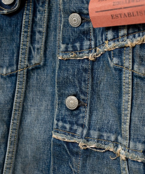 FULLCOUNT（フルカウント）の「MYne マイン / FC Switing Denim JK フルカウントコラボレーションスウィッチングデニムジャケット ヴィンテージ リメイク / G08FC101（デニムジャケット・メンズ・インディゴブルー・MEDIUM/LARGE）」の9枚目の写真