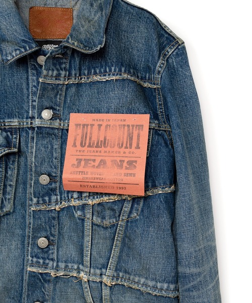 FULLCOUNT（フルカウント）の「MYne マイン / FC Switing Denim JK フルカウントコラボレーションスウィッチングデニムジャケット ヴィンテージ リメイク / G08FC101（デニムジャケット・メンズ・インディゴブルー・MEDIUM/LARGE）」の8枚目の写真