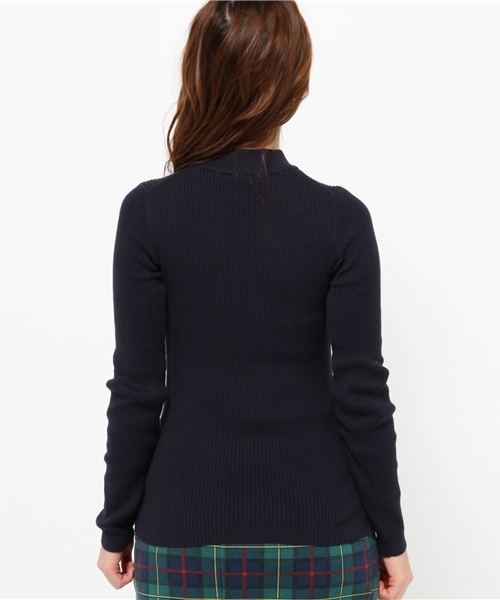 CIAOPANIC（チャオパニック）の「【Ciaopanic】コットンリブ無地ハイネックプルオーバー（ニット/セーター・レディース・オフホワイト/グレー/ネイビー・FREE）」の6枚目の写真