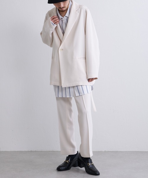 Lui's(ルイス)の「センタープレステーパードパンツ(スラックス・メンズ・ブラック/オフホワイト/グリーン/キャメル・SMALL/MEDIUM)」の8枚目の写真