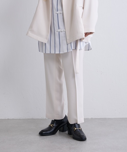 Lui's(ルイス)の「センタープレステーパードパンツ(スラックス・メンズ・ブラック/オフホワイト/グリーン/キャメル・SMALL/MEDIUM)」の5枚目の写真