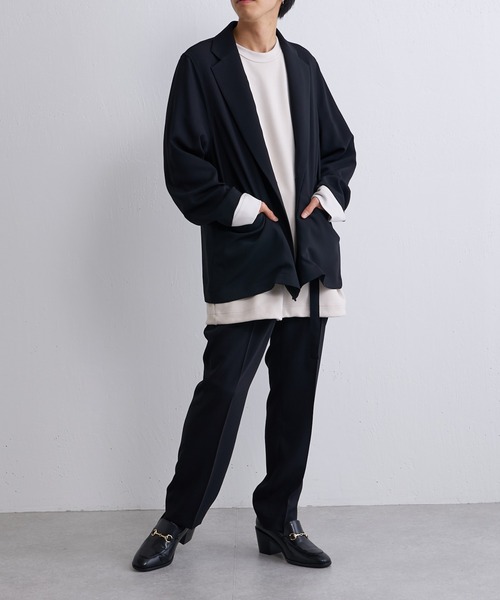 Lui's(ルイス)の「センタープレステーパードパンツ(スラックス・メンズ・ブラック/オフホワイト/グリーン/キャメル・SMALL/MEDIUM)」の13枚目の写真