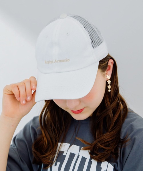 repipi armario(レピピ アルマリオ)の「ロゴメッシュキャップ(キャップ・キッズ・ホワイト/ベージュ/ブラック系その他/ブルー系その他・FREE)」の21枚目の写真