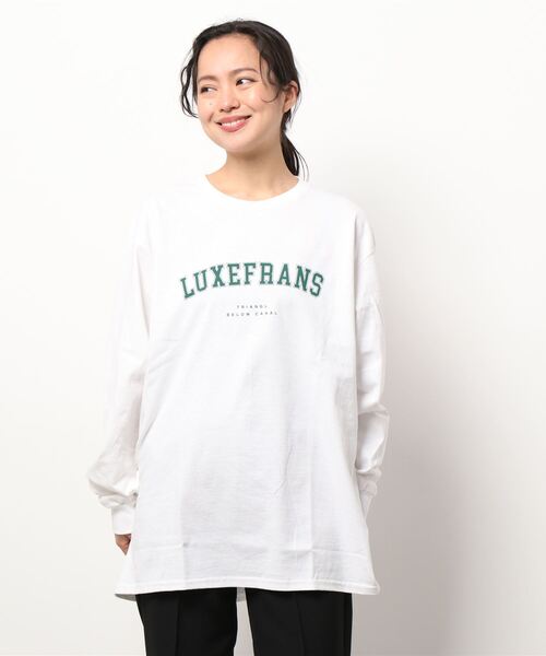 ECRIRE（エクリール）の「【komiコラボ】GILDANロゴプリントロンT（Tシャツ/カットソー・レディース・オフホワイト/ピンク/ブルー・フリー）」の11枚目の写真